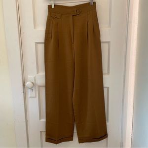 Vintage ochre trousers 100% wool